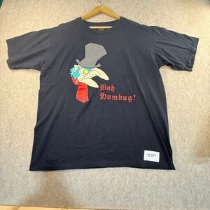 Vintage Touch of Gold Spring Ford Bah Humbug‎ Scrooge T-Shirt XL Black Made USA